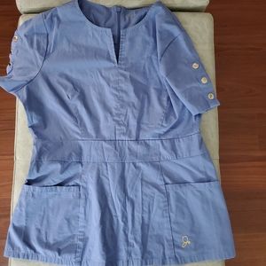 JAANUU LIGHT BLUE SCRUB TOP